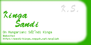 kinga sandi business card
